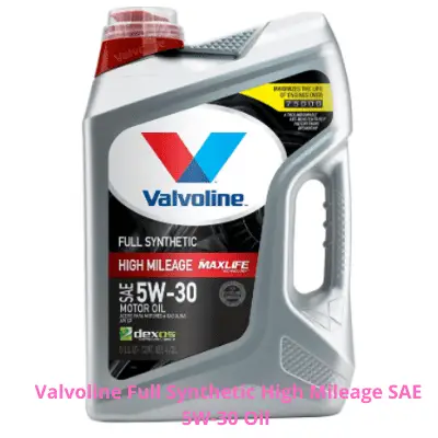 Valvoline Full Synthetic High Mileage SAE 5W-30 Oil 