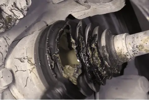 damaged CV axle shafts