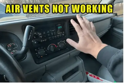dashboard air vents not working
