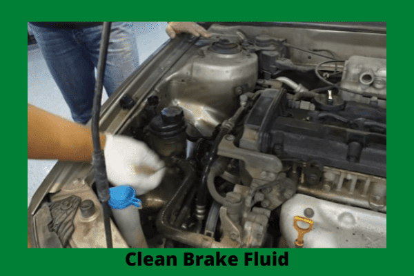 clean the brake fluid