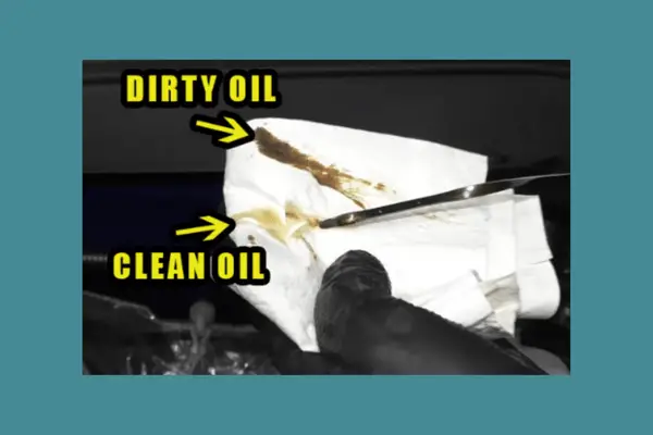 dirty engine oil