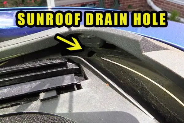 sunroof drain hole
