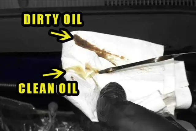 clean and dirty oil