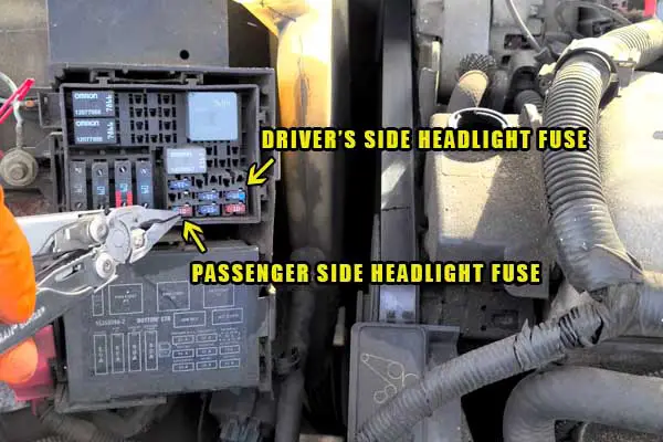 driver and passenger side headlight fuse