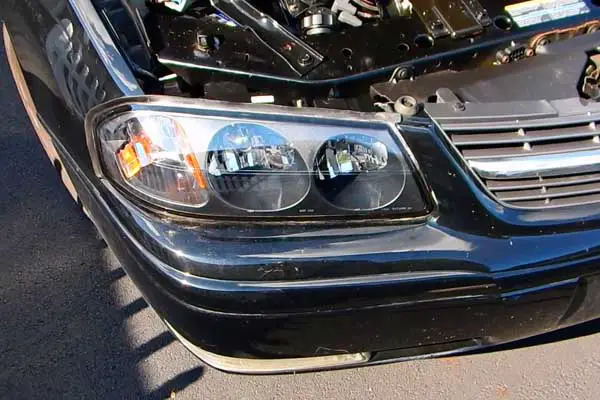 worn out headlight assembly