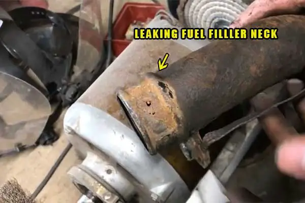 leaky fuel filler neck